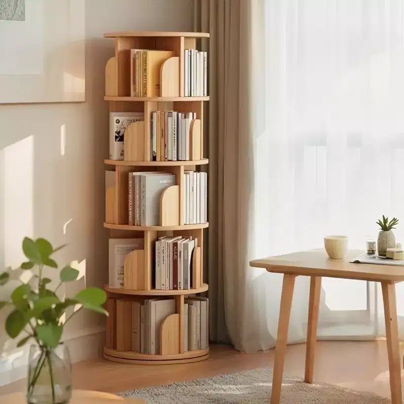 5-Tier Rotating Bookshelf Tower