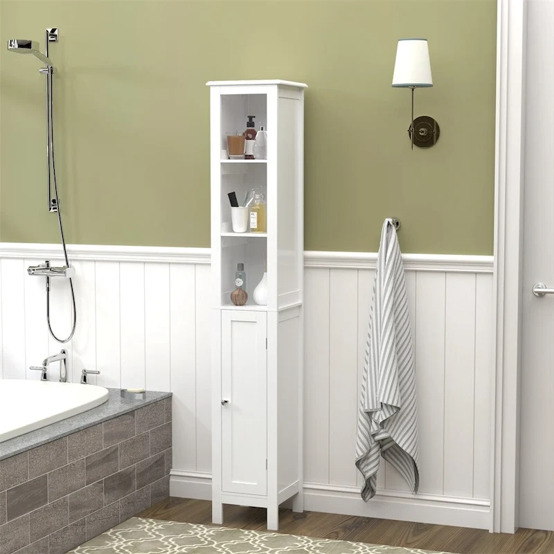 66.92 Tall Bathroom Storage Cabinet,1 Doors Freestanding Cabinet