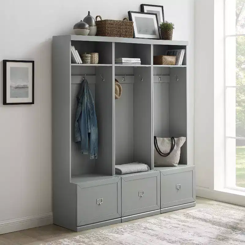 Harper 3 Piece Entryway Set with 3 Hall Trees - Crosley