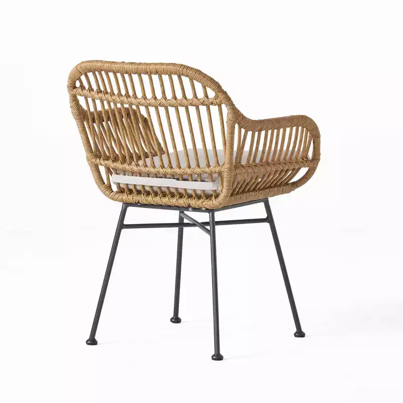 Lehrman 3pc Faux Wicker Chat Set: Steel Frame, Weather-Resistant, Christopher Knight Home