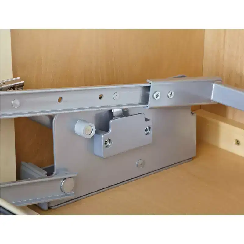 Convenient Heavy-Duty -Tier Mounted Wall Cabinet Pull-Down Shelving System