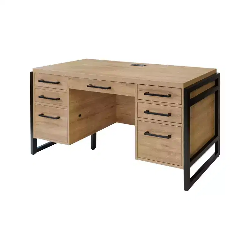 Mason Modern Wood Laminate Office Desk with Drawers - Martin Furniture