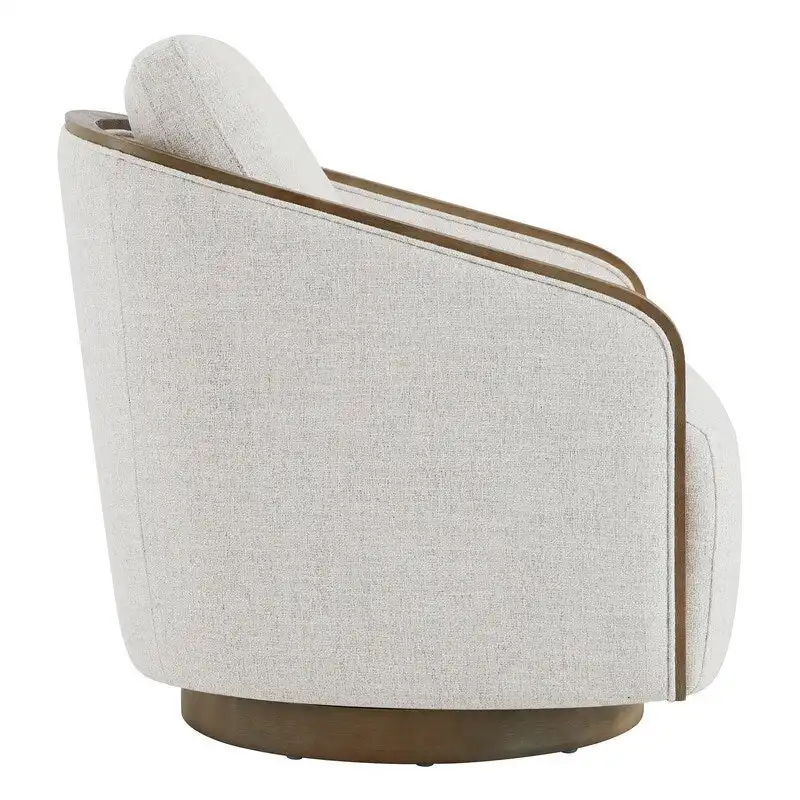 Skyler Modern Upholstered Living Room Swivel Bucket Accent Chair
