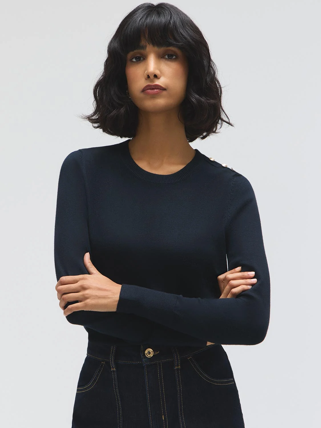 Round Neck Long Sleeve Sweater