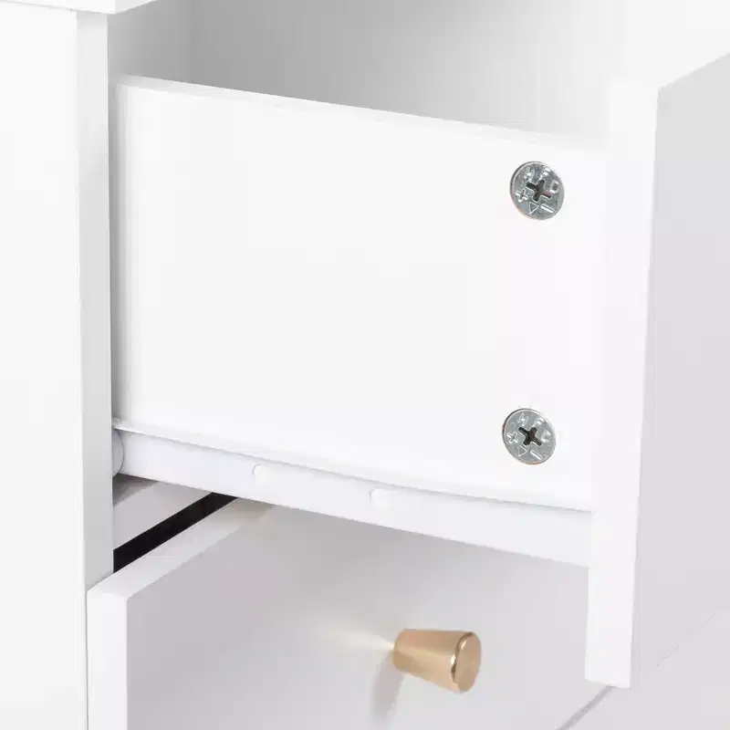 Modern Simple 4-Drawer Nightstand White