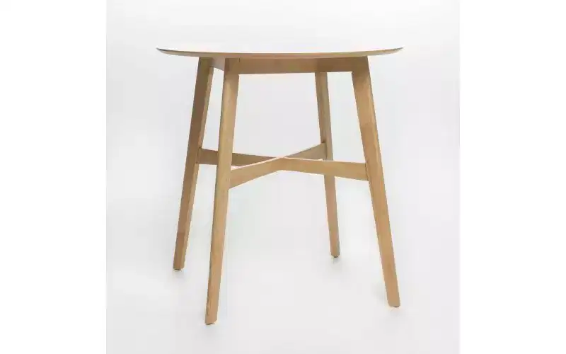 TUYOHW 40 Round Dining Tables for 2-4,Counter Height Kitchen Table with Wooden Frame,Compact Coffee Table for Apartment,300 lbs Capacity