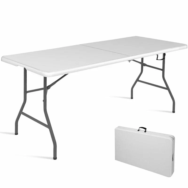 Costway 6 Folding Table Portable Plastic Indoor Outdoor Picnic Party