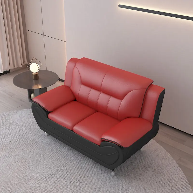 William Street Faux Leather Upholstered 2PCS Living Room Set