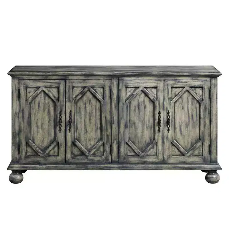 Decorative Storage Cabinet, Rustic Gray
