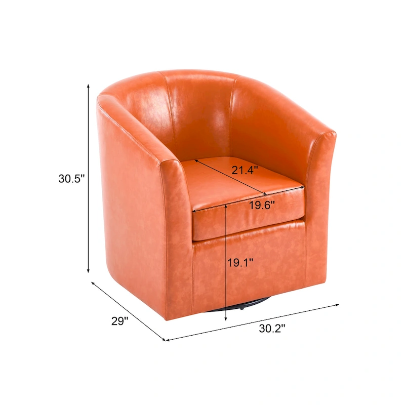 Daymian Swivel Club Chair by Christopher Knight Home - 29.00 D x 30.20 W x 30.50 H