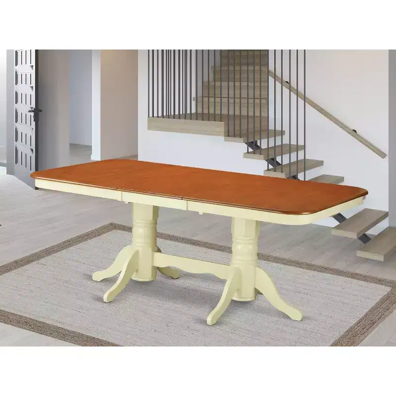 HomeStock rectangular round corner dining table