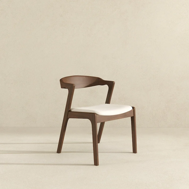 Solid Wood Cream Dining Chair (Set Of 2)