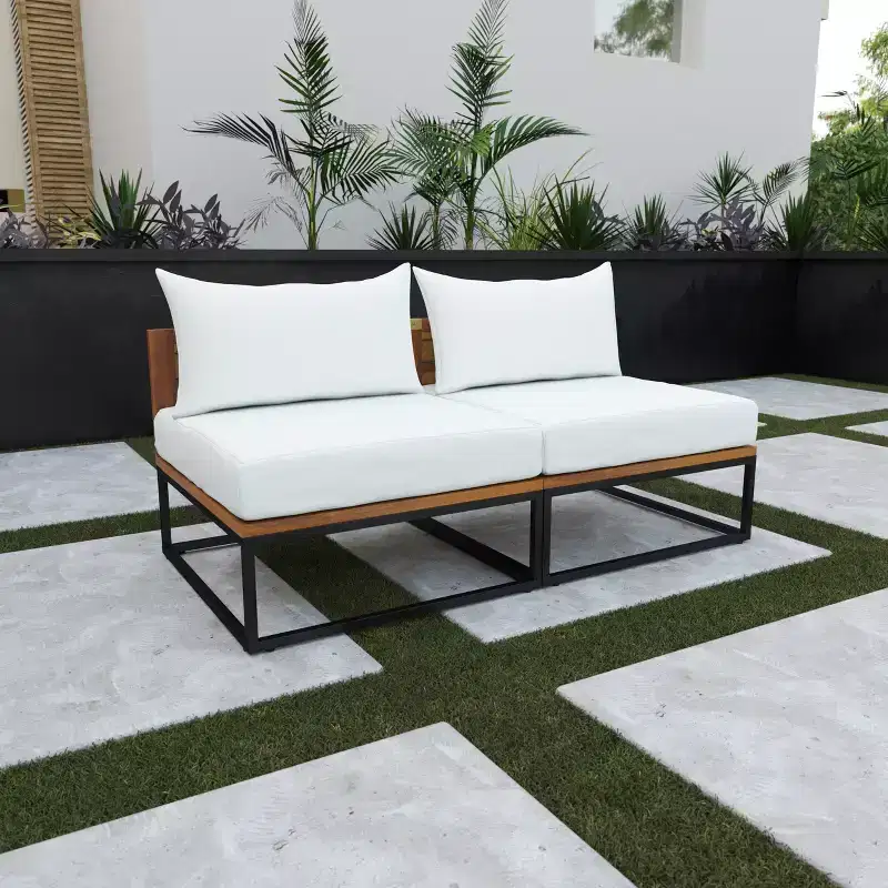 Taradale Outdoor Chair with Cushions - Set Of 2 - White - SEI