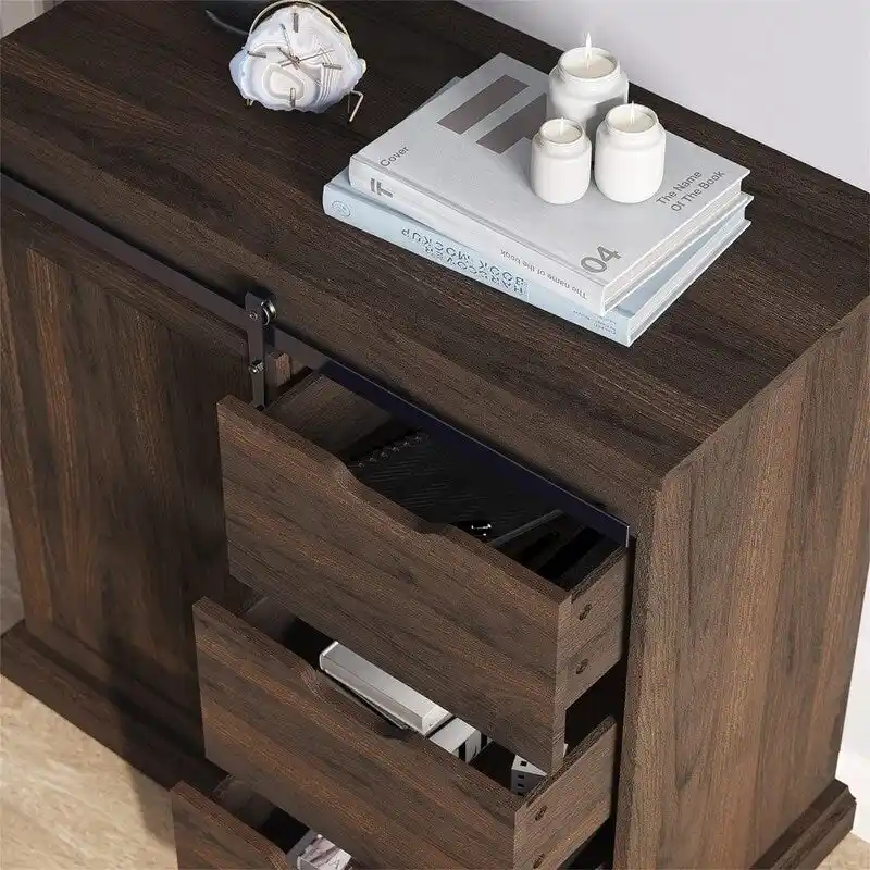 Sideboard Buffet Cabinet - 15.7D x 31.5W x 31.8H