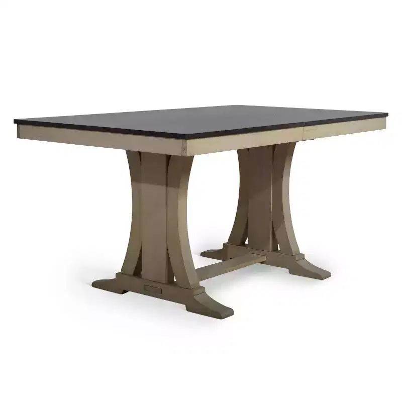 Home Design 59" Talon Dining Table Brown/Antique Gray