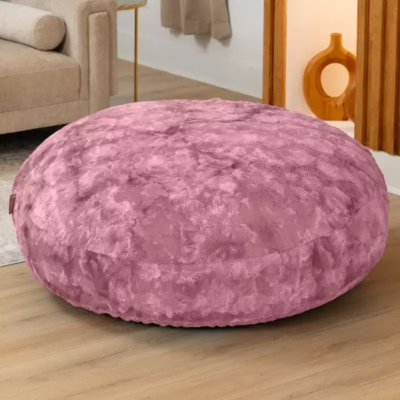 Raven-Symon Home Lil' Cuddler Cocoon Jr Kids Faux Fur Bean Bag Crash Pad & Lounger