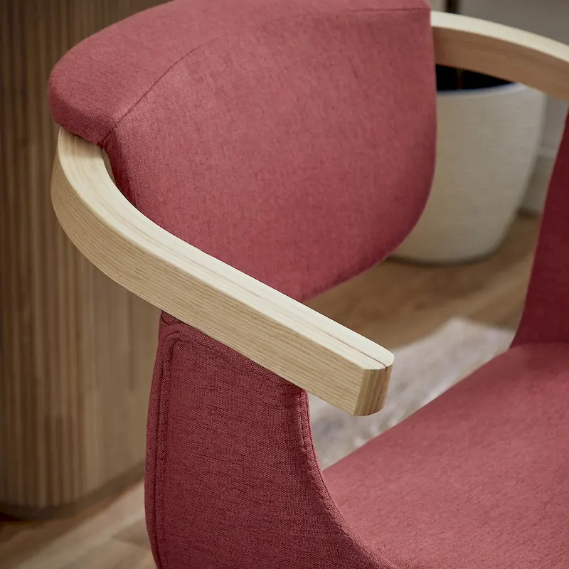 Modern Swivel Dining Chair, Upholstered Seat, 360-Degree Rotation, Mid-Century Style