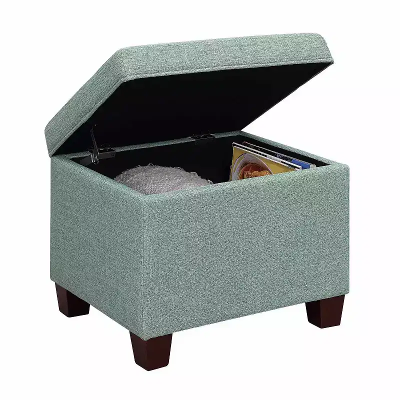 Storage Ottoman - Linen Fabric, Multi-Function