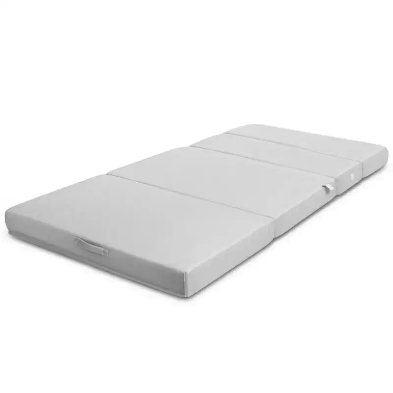 Costway 4'' Twin XL Size Foam Folding Mattress Sofa Bed Guests Floor Mat Carrying Handles