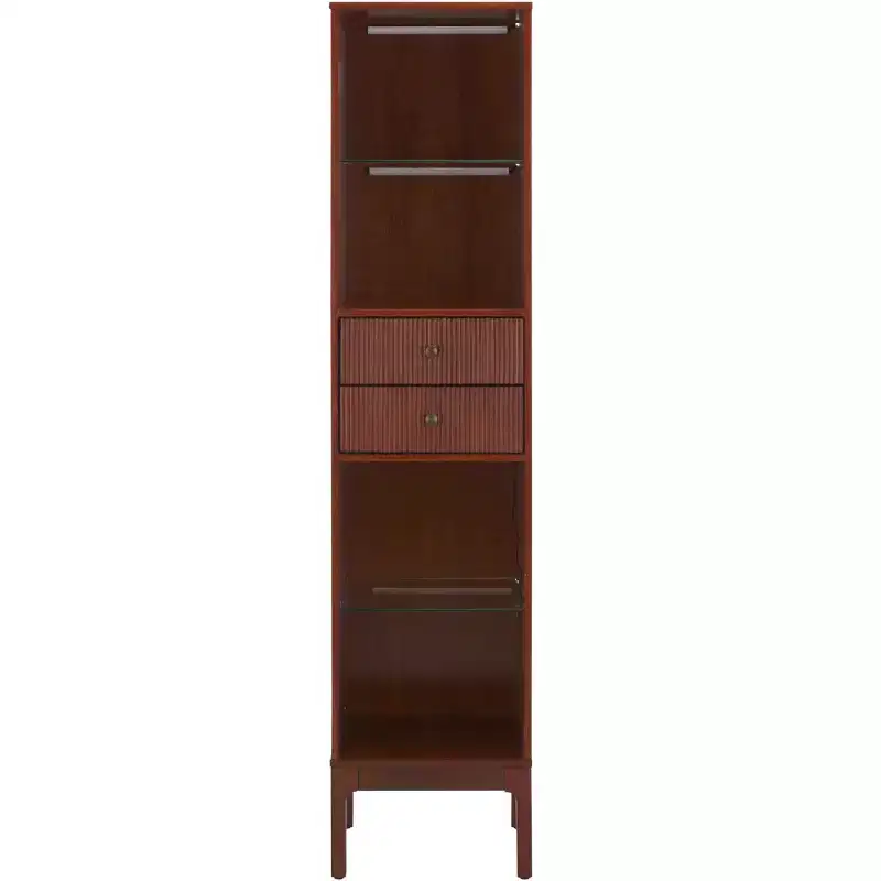 Clairville Curio Bookcase/Display Shelf - Walnut - SEI