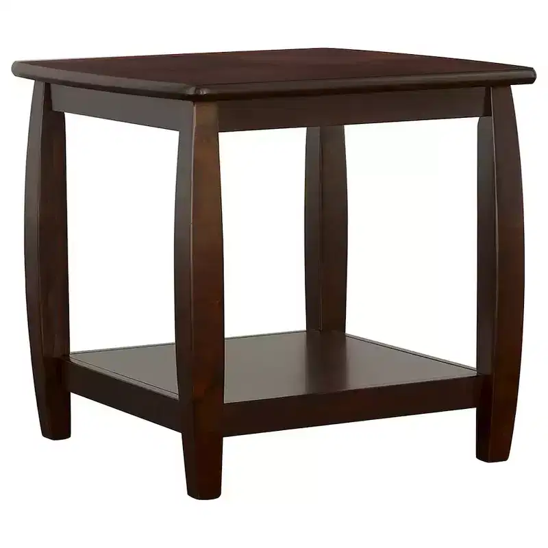 Coaster,Dixon 1-shelf Square Wood End Table Espresso