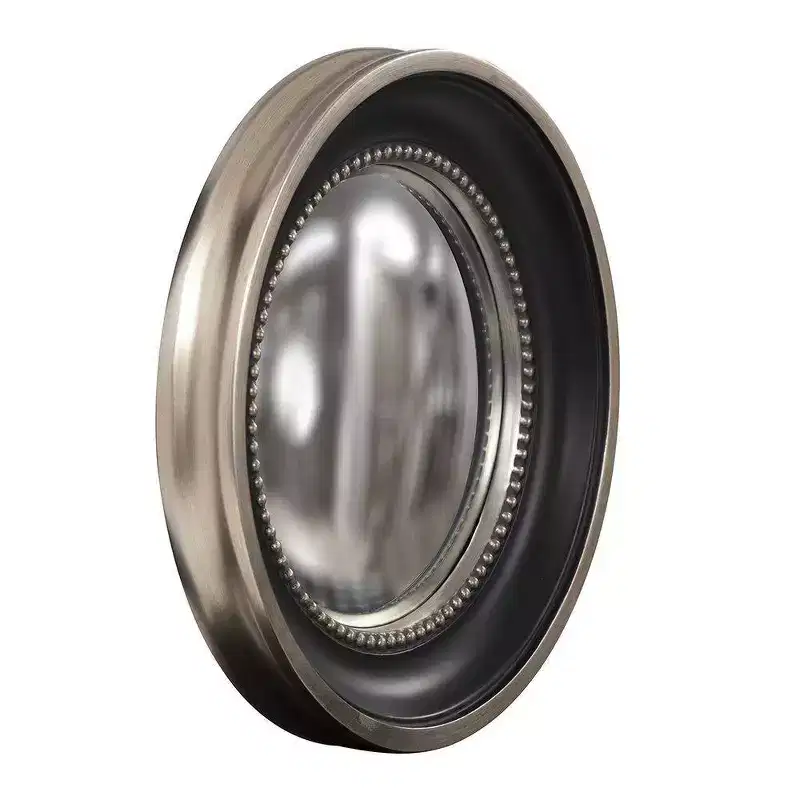 Round Patterson Decorative Wall Mirror Black - Howard Elliott: Modern Resin Frame, 16-Inch Wall-Mounted Mirror
