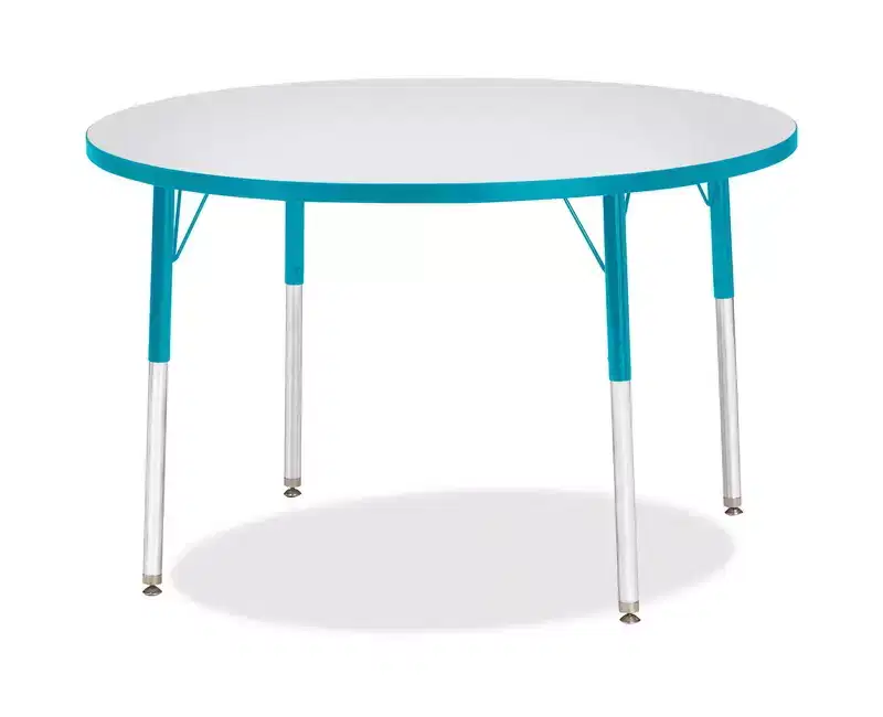 Jonti-Craft Berries Adult Height Color Edge Round Table 42 x 42 in Blue
