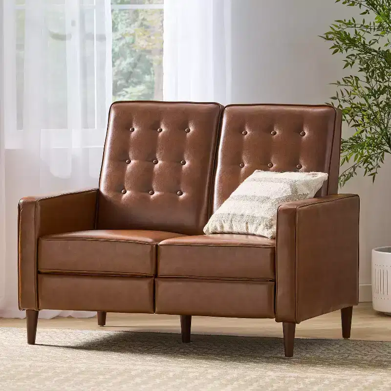 Christopher Knight Home Denison Upholstered Tufted Loveseat Pushback Recliner