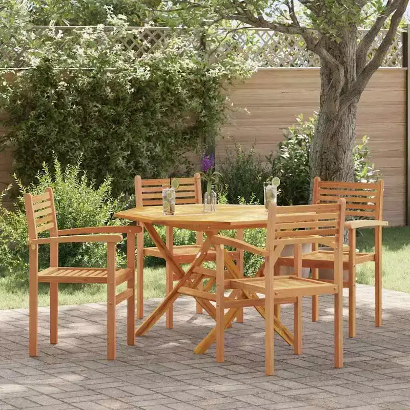vidaXL Chair 8 pcs 56 x 55 x 90.5 cm Solid Teak Wood