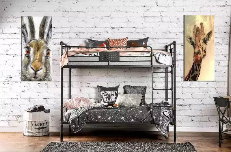 Kids' Bunk Bed Antique Black