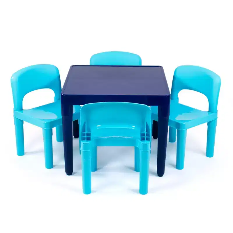 5pc Kids' Lightweight Plastic Table and Chair Set - Humble Crew