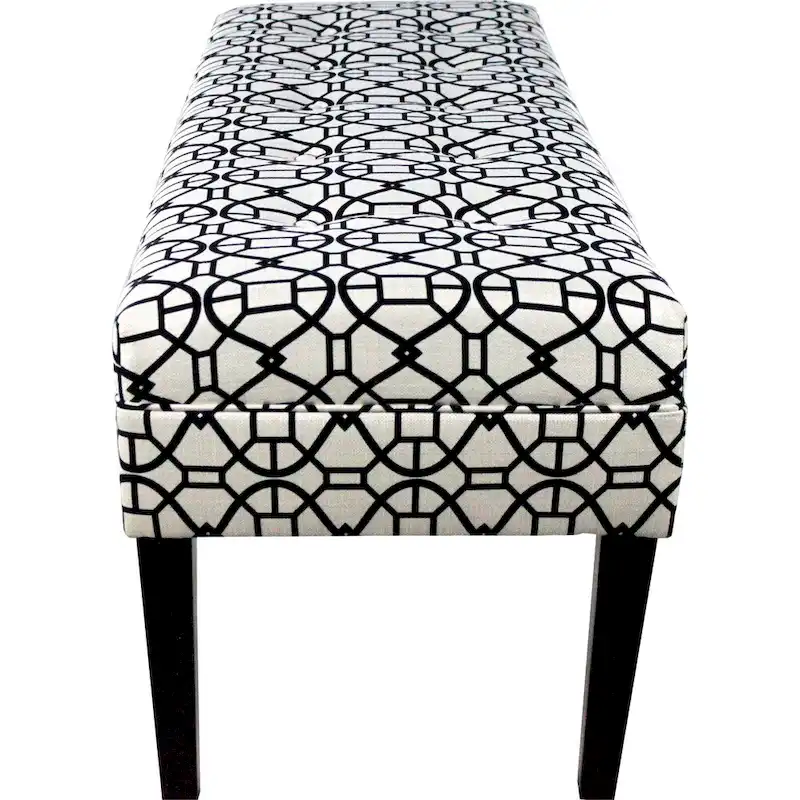 Kaya Noah Button Tufted Upholstered Long Bench
